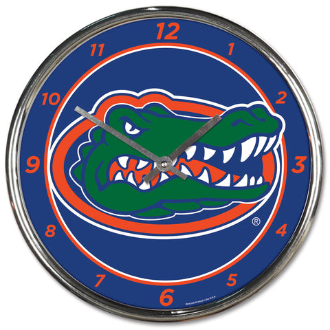 Florida Gators Round Chrome Wall Clock