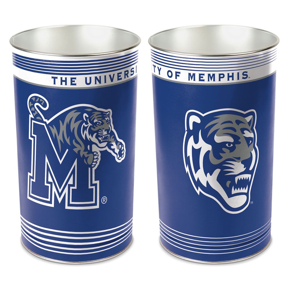 Memphis Tigers Wastebasket 15 Inch Special Order
