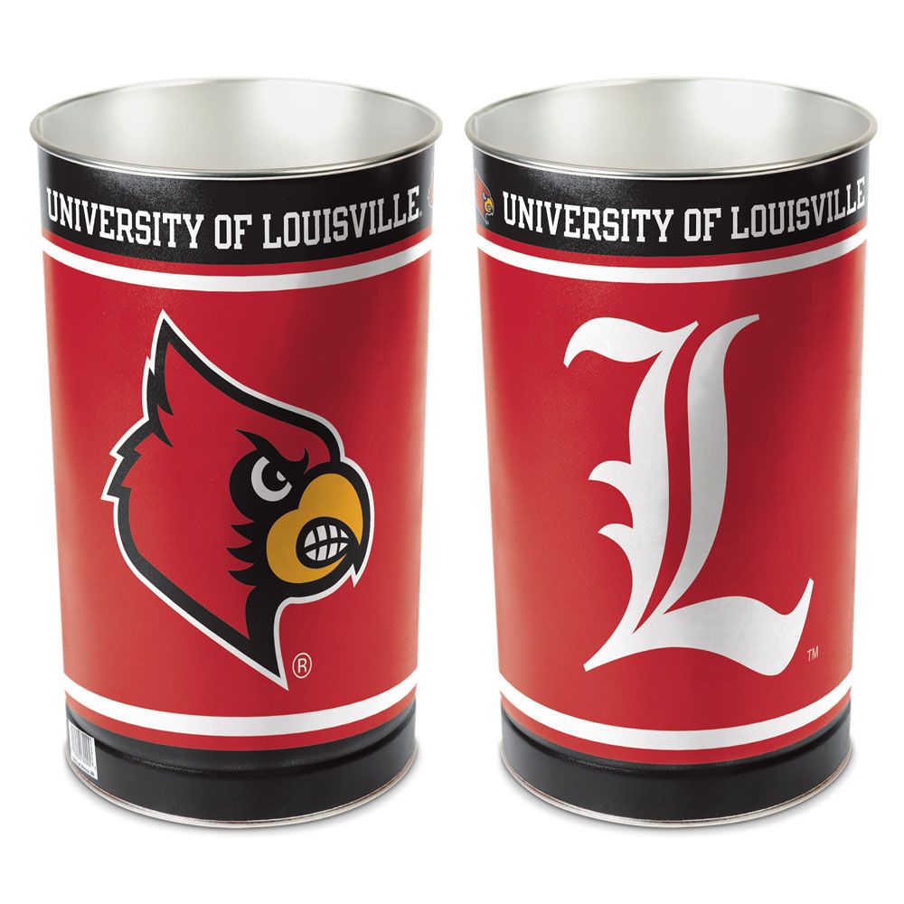 Louisville Cardinals Wastebasket 15 Inch Special Order