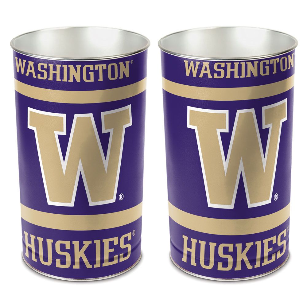 Washington Huskies Wastebasket 15 Inch Special Order