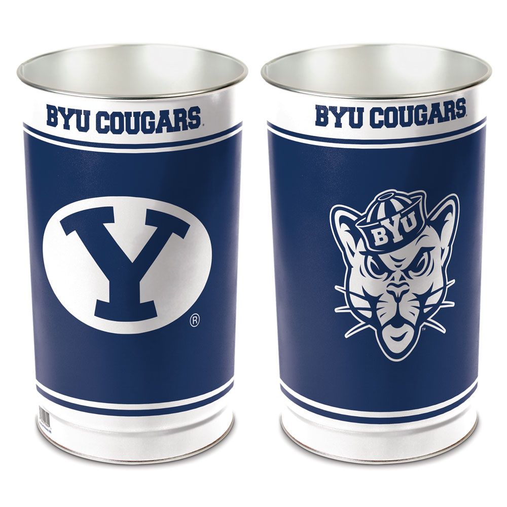 BYU Cougars Wastebasket 15 Inch Special Order