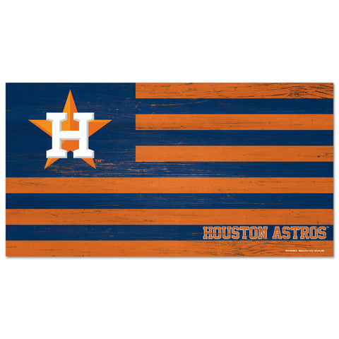 Houston Astros Sign Wood 9x17 Flag