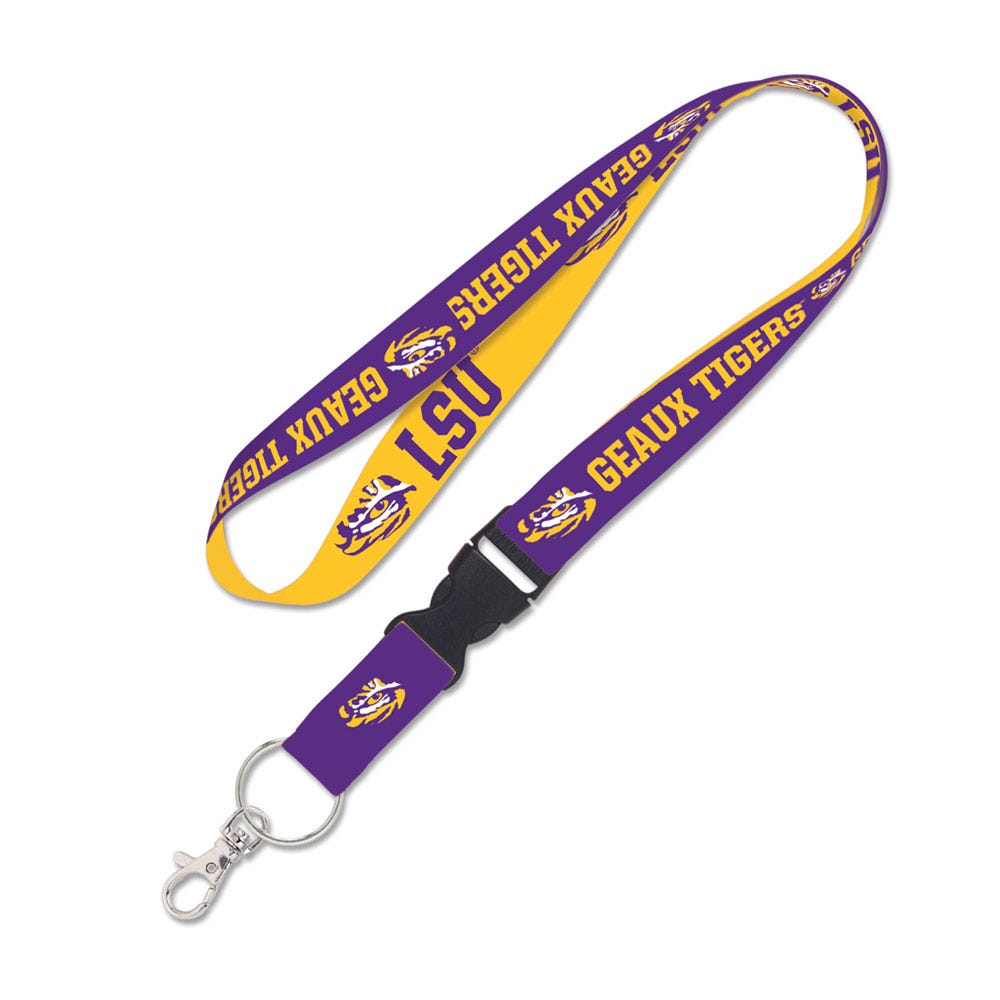 LSU Tigers Lanyard with Detachable Buckle Slogan Design Special Order