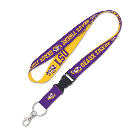 LSU Tigers Lanyard with Detachable Buckle Slogan Design Special Order