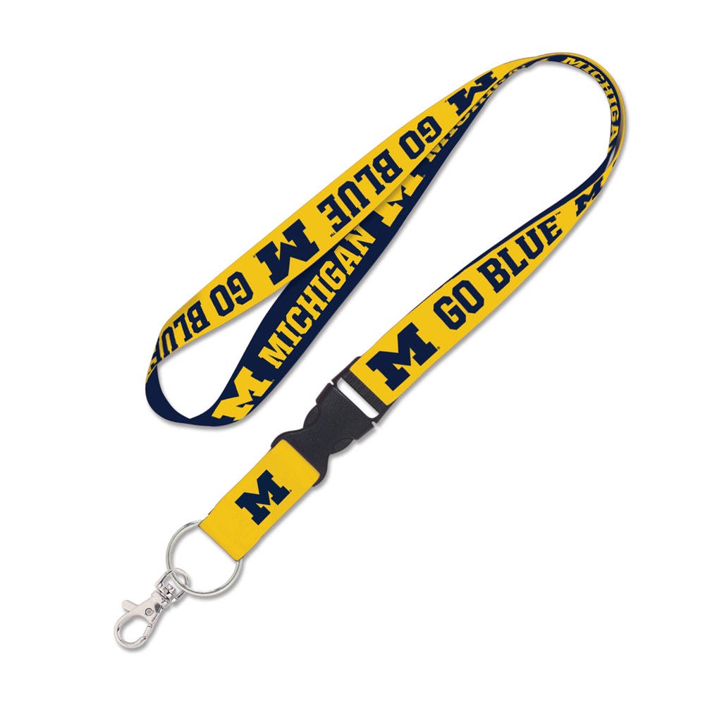 Michigan Wolverines Lanyard with Detachable Buckle Slogan
