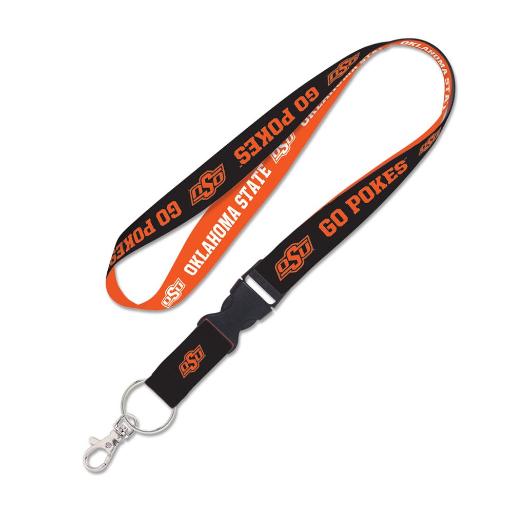 Oklahoma State Cowboys Lanyard with Detachable Buckle Slogan Design