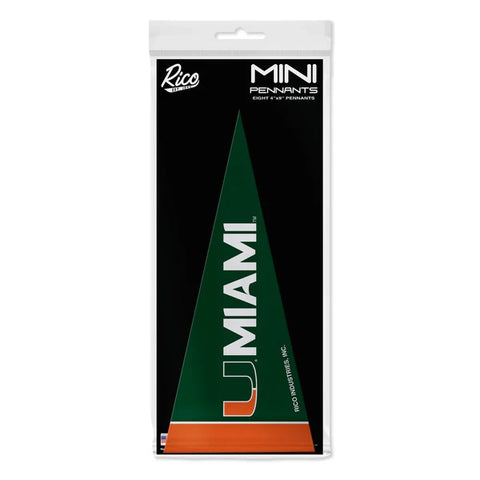 Miami Hurricanes Pennant Set Mini 8 Piece 2024