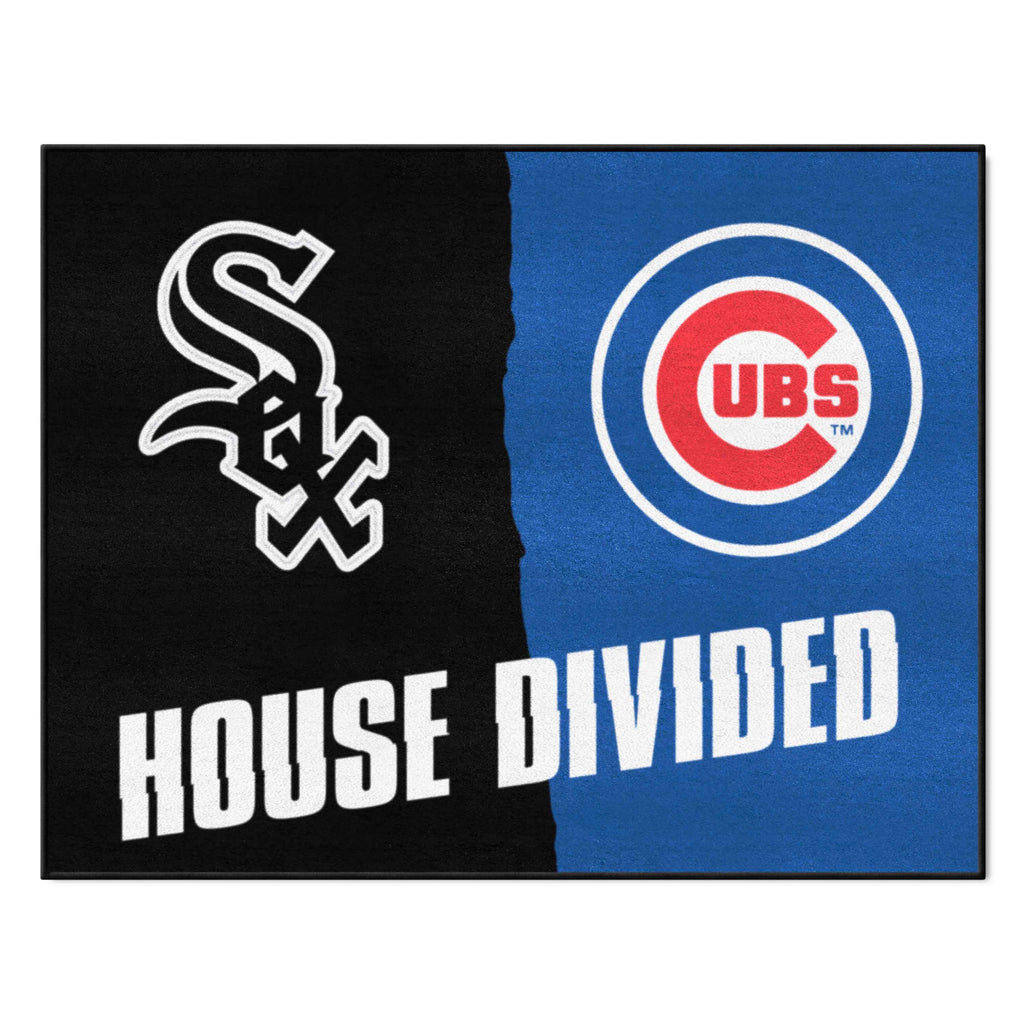 MLB House Divided Mat - White Sox / Cubs