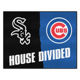 MLB House Divided Mat - White Sox / Cubs