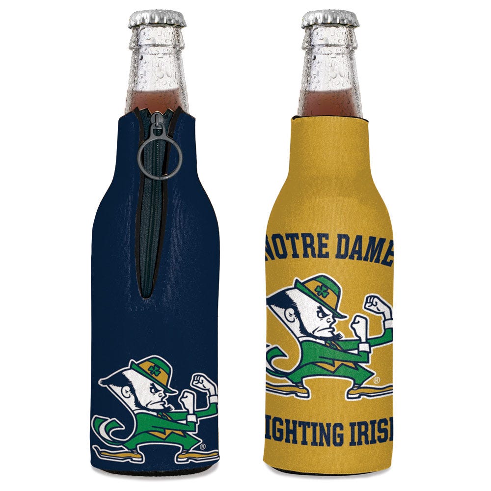 Notre Dame Fighting Irish Bottle Cooler Leprechaun Design
