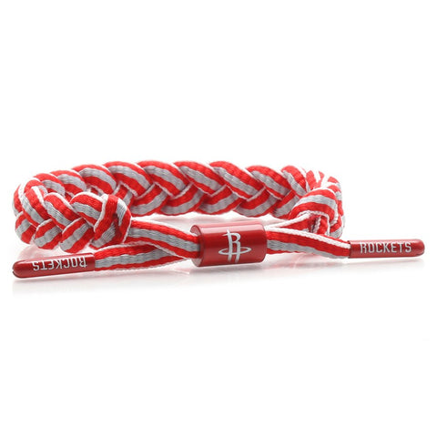 Houston Rockets Bracelet Braided Red and White
