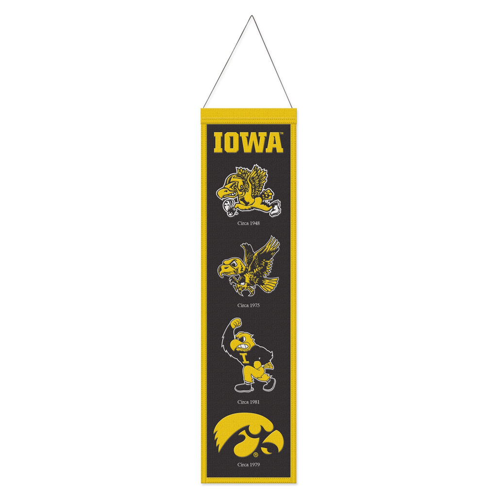 Iowa Hawkeyes Banner Wool 8x32 Heritage Evolution Design - Special Order