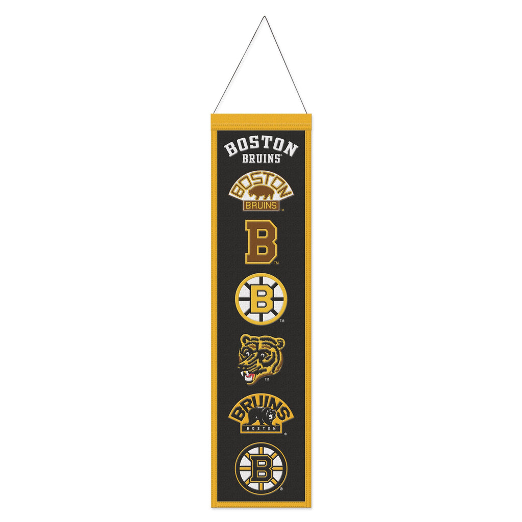 Boston Bruins Banner Wool 8x32 Heritage Evolution Design - Special Order