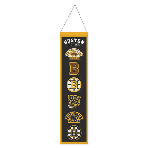 Boston Bruins Banner Wool 8x32 Heritage Evolution Design - Special Order