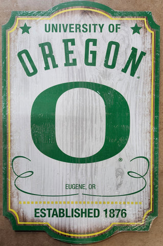 Oregon Ducks Sign 11x17 Wood Retro