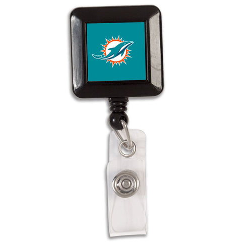 Miami Dolphins Badge Holder Retractable Square