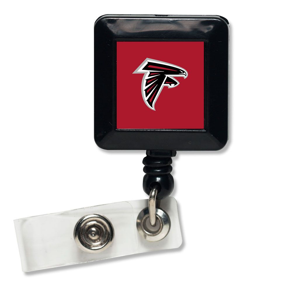 Atlanta Falcons Badge Holder Retractable Square - Special Order