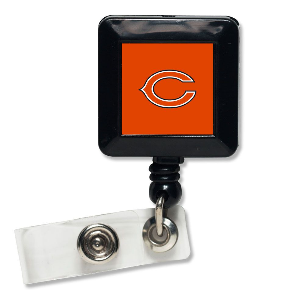 Chicago Bears Badge Holder Retractable Square - Special Order