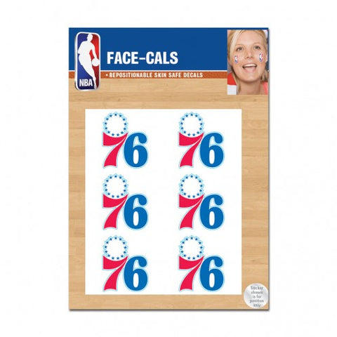 Philadelphia 76ers Tattoo Face Cals - Special Order
