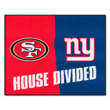 NFL House Divided Mat - 49ers / Giants