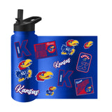 Kansas Jayhawks Quencher Bottle 34oz Stainless Steel Dreamweave