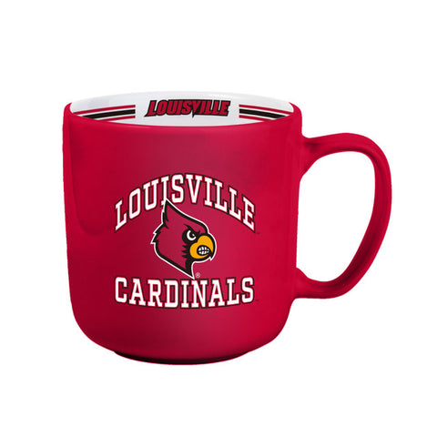Louisville Cardinals Coffee Mug 15oz Stripe Design