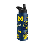 Michigan Wolverines Quencher Bottle 34oz Stainless Steel Dreamweave