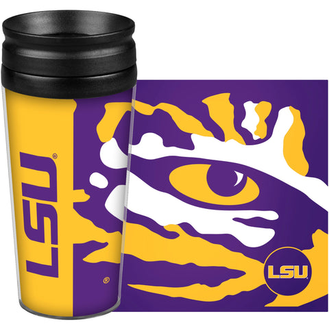 LSU Tigers Travel Mug 14oz Full Wrap Style Hype Design