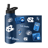 North Carolina Tar Heels Quencher Bottle 34oz Stainless Steel Dreamweave