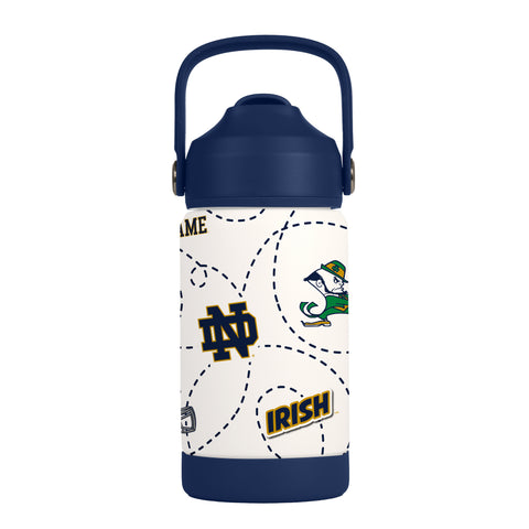 Notre Dame Fighting Irish Kids Bottle 12oz Stainless Steel Mascot