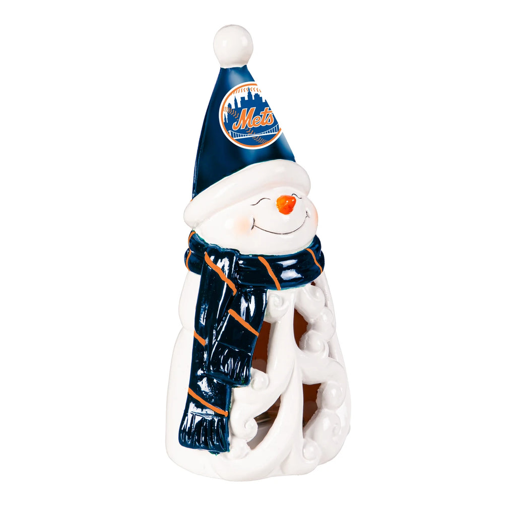 New York Mets Statue 8 Inch LED Snowman