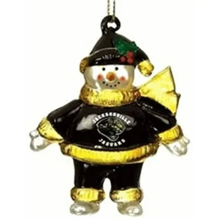Jacksonville Jaguars Ornament 2 3/4 Inch Crystal Snowman CO