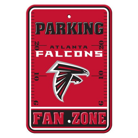Atlanta Falcons Sign 12x18 Plastic Fan Zone Parking Style CO
