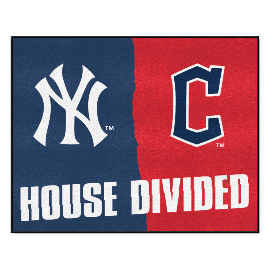 MLB House Divided Mat - Yankees / Guardians