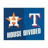 MLB House Divided Mat - Astros / Rangers