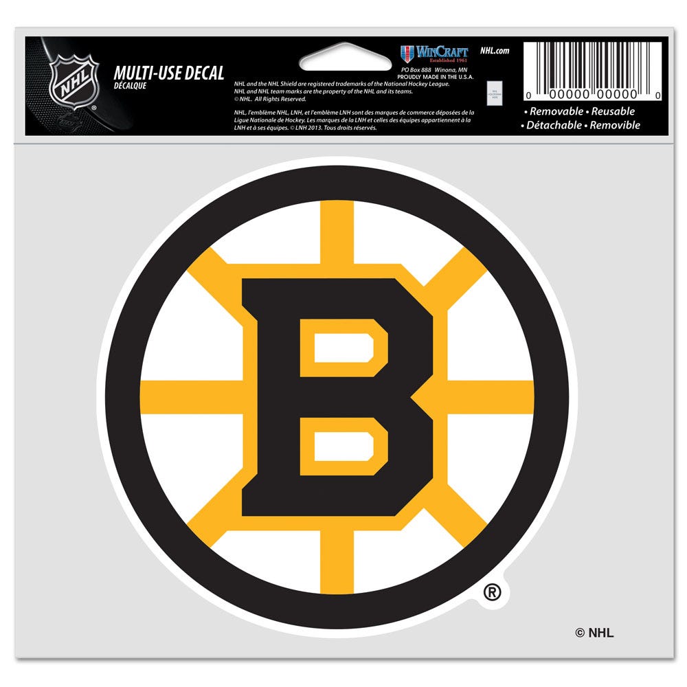 Boston Bruins Decal 5x6 Ultra Color - Special Order