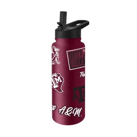 Texas A&M Aggies Quencher Bottle 34oz Stainless Steel Dreamweave