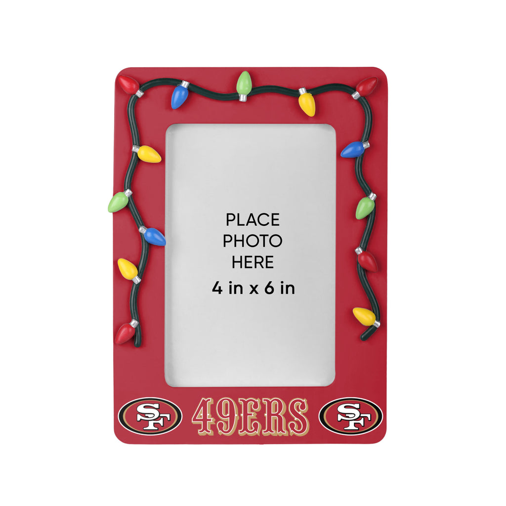 San Francisco 49ers Picture Frame with Holiday Lights