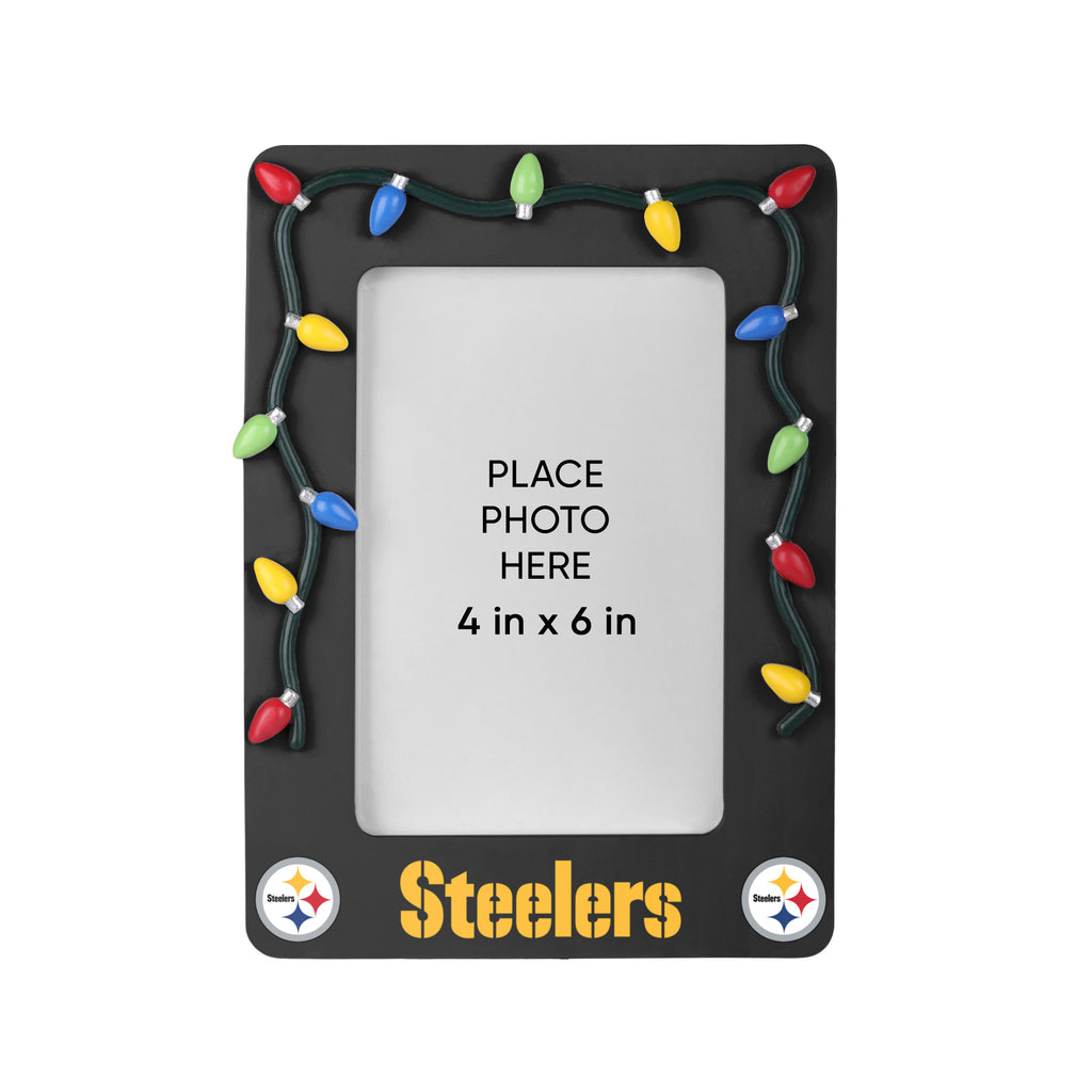 Pittsburgh Steelers Picture Frame with Holiday Lights