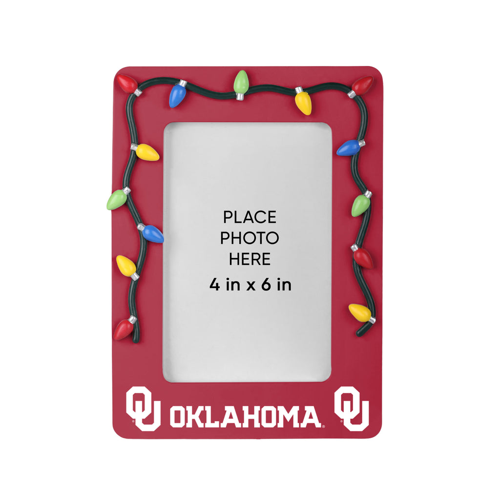 Oklahoma Sooners Picture Frame with Holiday Lights