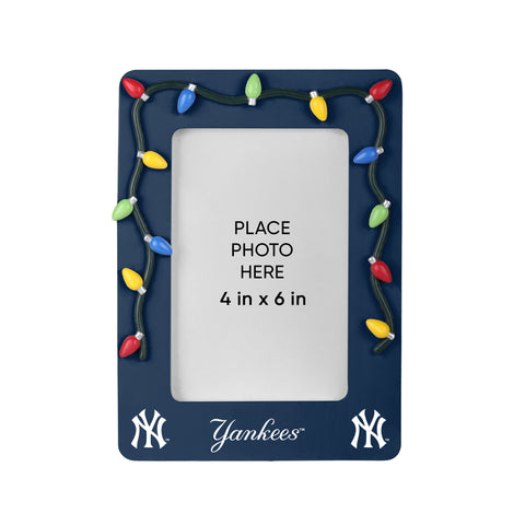 New York Yankees Picture Frame with Holiday Lights