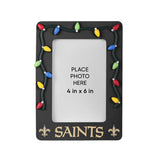 New Orleans Saints Picture Frame with Holiday Lights