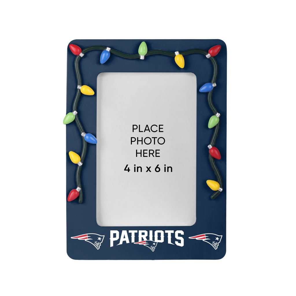 New England Patriots Picture Frame with Holiday Lights
