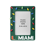 Miami Hurricanes Picture Frame with Holiday Lights