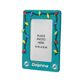 Miami Dolphins Picture Frame with Holiday Lights