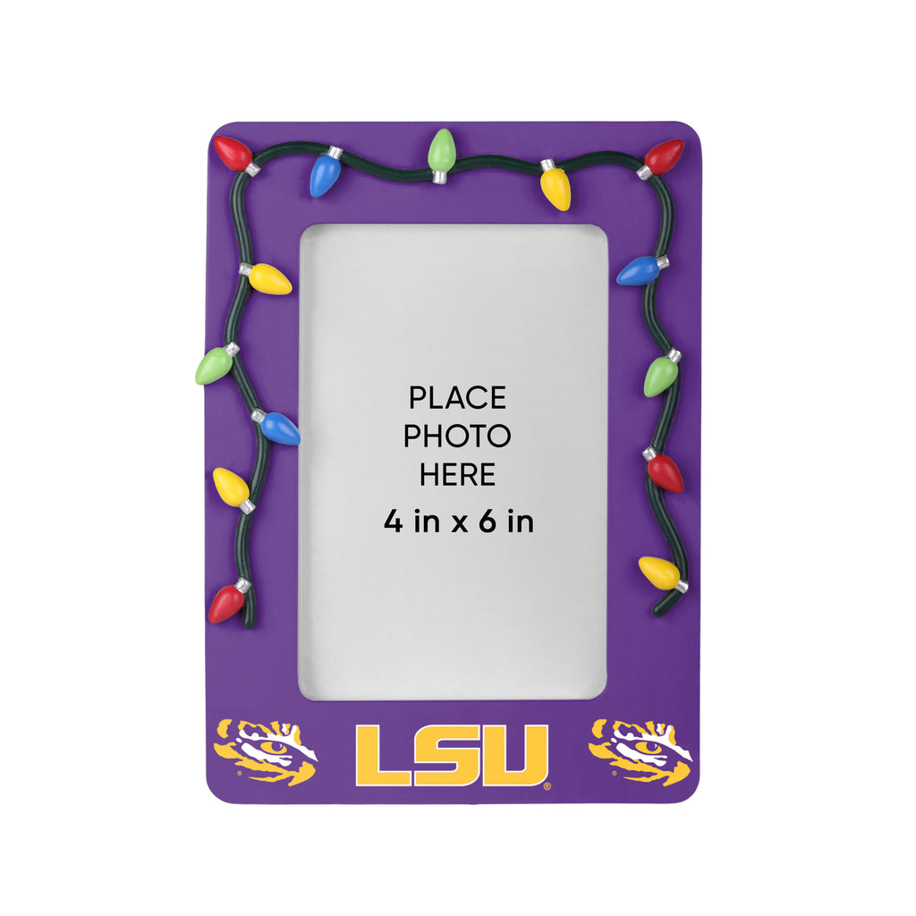 LSU Tigers Picture Frame with Holiday Lights