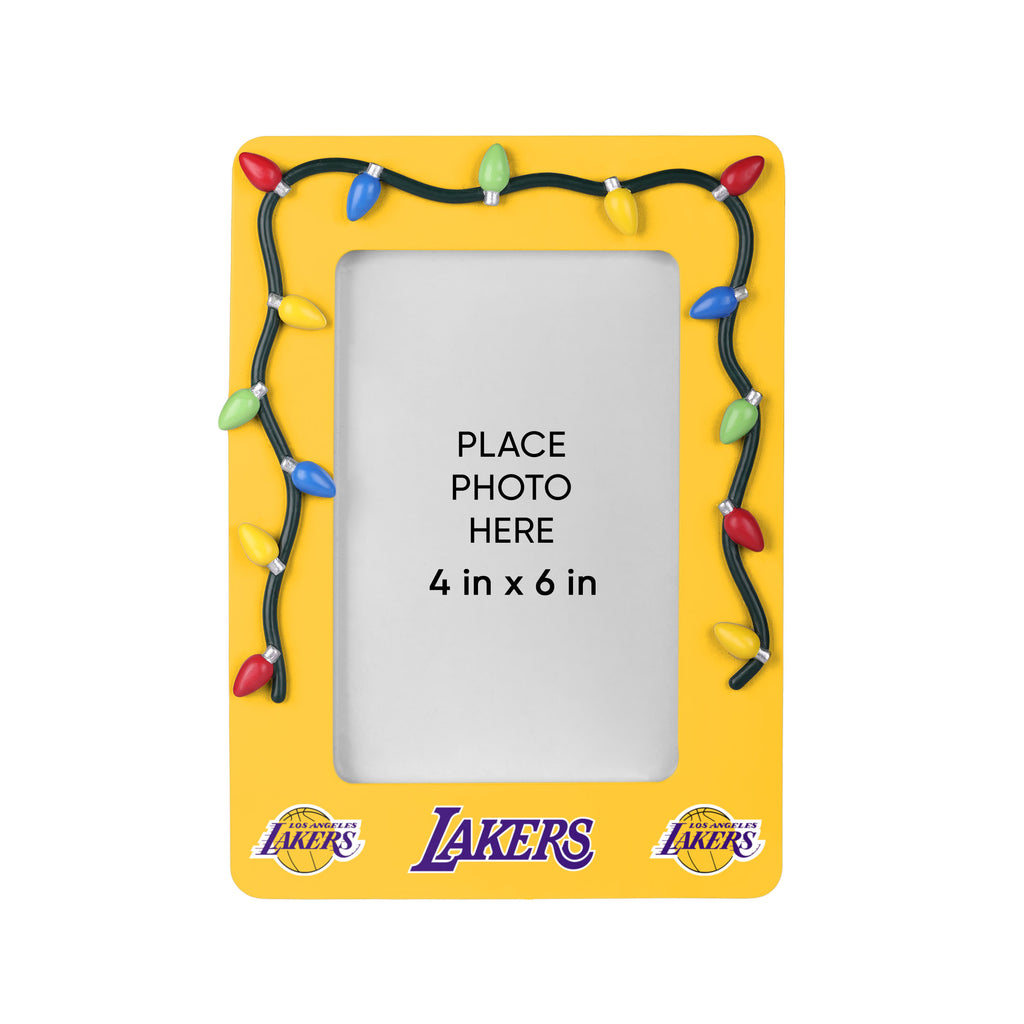 Los Angeles Lakers Picture Frame with Holiday Lights
