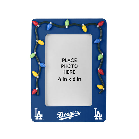 Los Angeles Dodgers Picture Frame with Holiday Lights