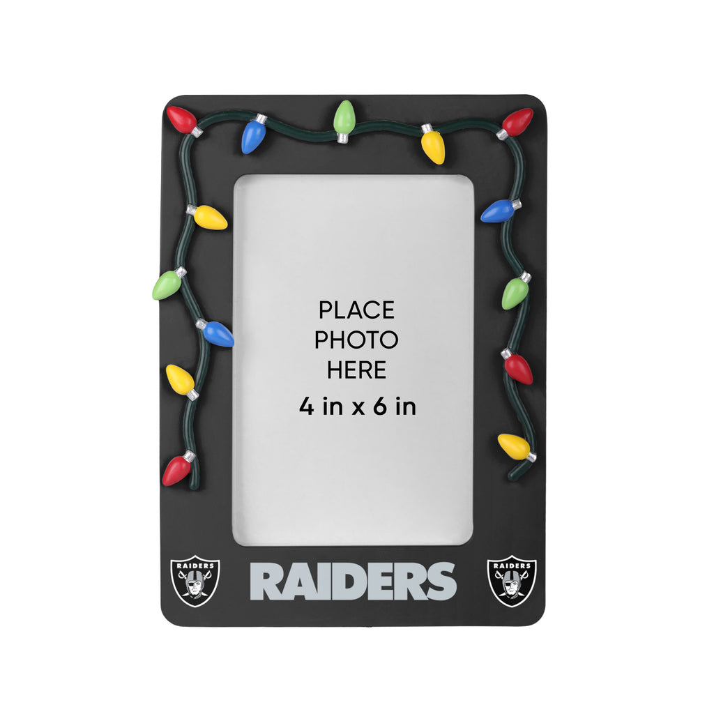 Las Vegas Raiders Picture Frame with Holiday Lights