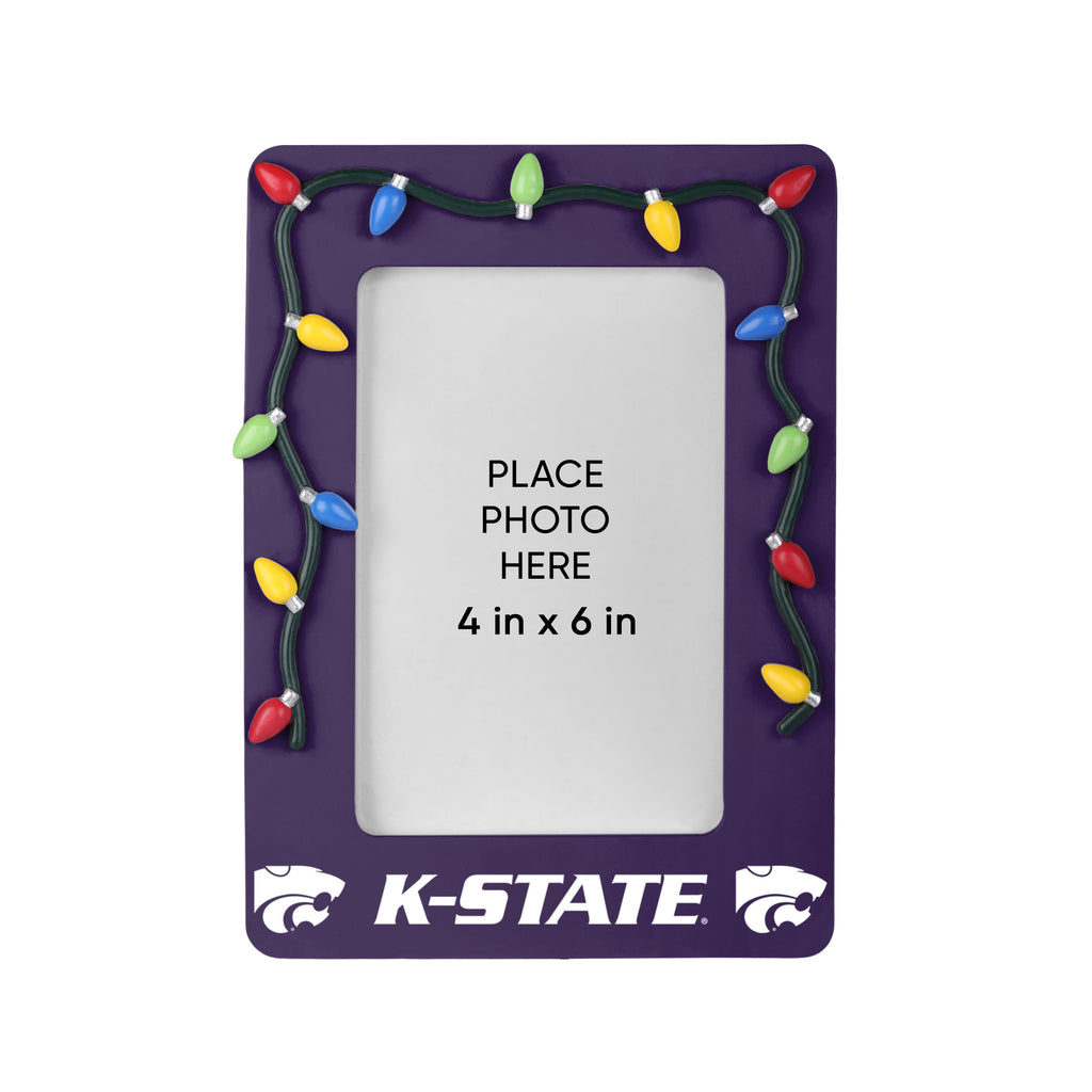 Kansas Jayhawks Picture Frame with Holiday Lights